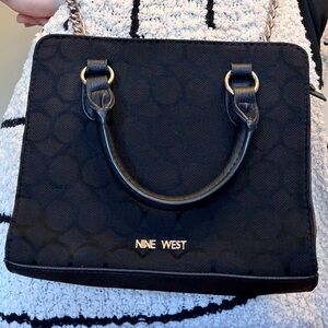 Nine West Black Crossbody Bag with Chain Detail
